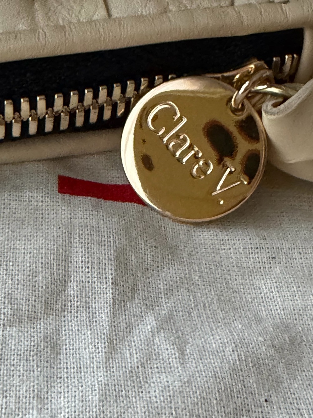 Clare V. Moyen Messenger in buttercream Crossbody Should bag - Picture 14 of 14